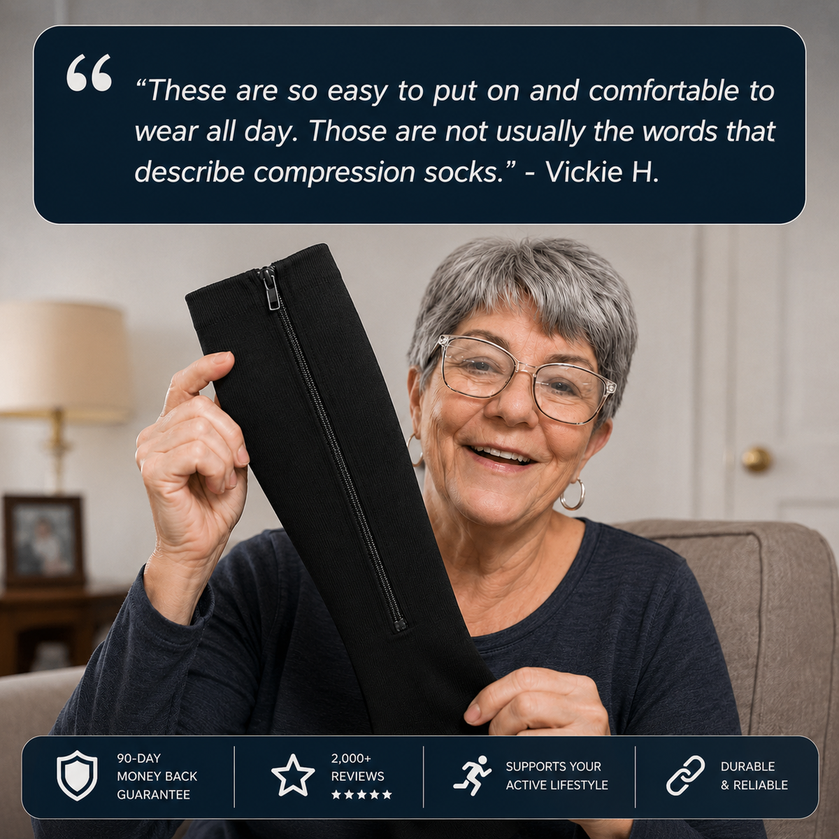 ZIPPRA COMPRESSION SOCKS