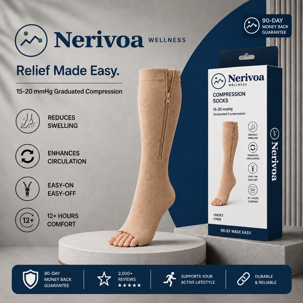 Nerivoa™ Zip & Go Compression Socks
