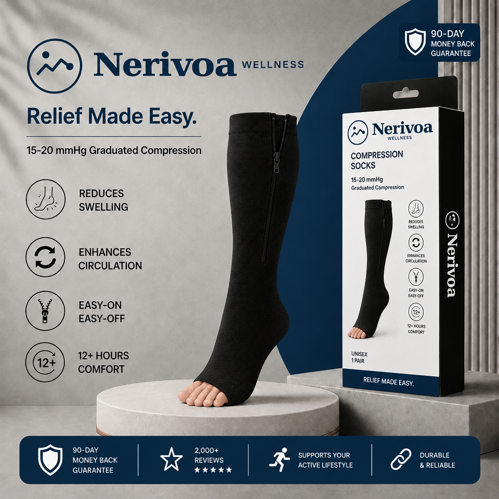Nerivoa™ Zip & Go Compression Socks