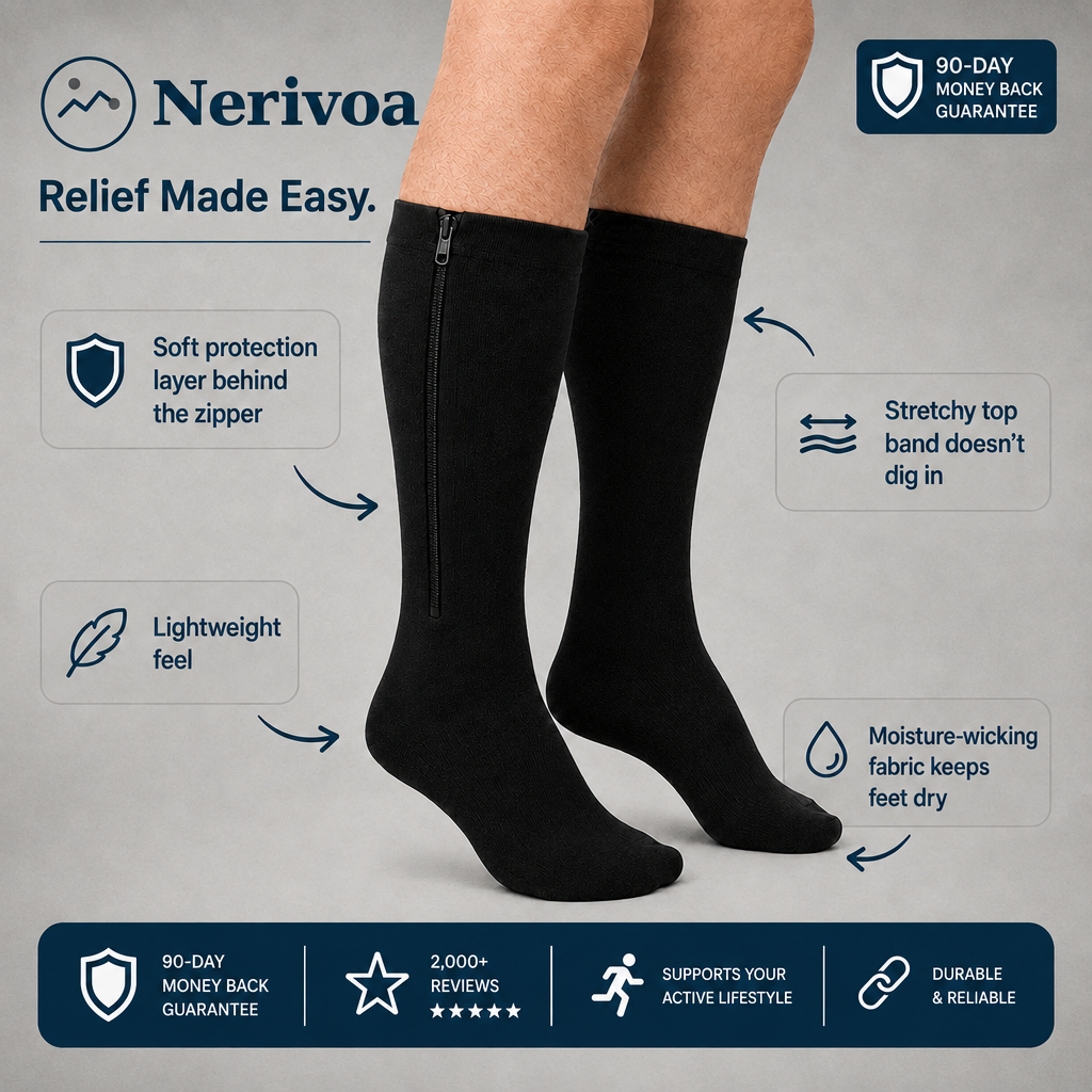 Nerivoa™ Zip & Go Compression Socks