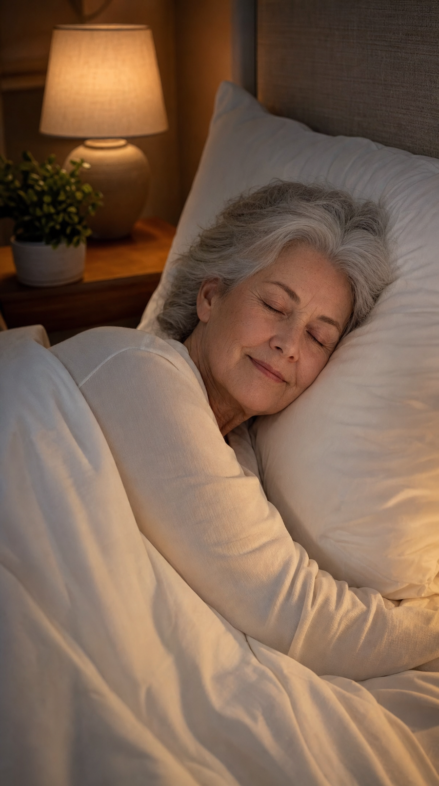 Senior woman sleeping peacefully
